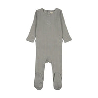 Geo Floral Embroidered Footie