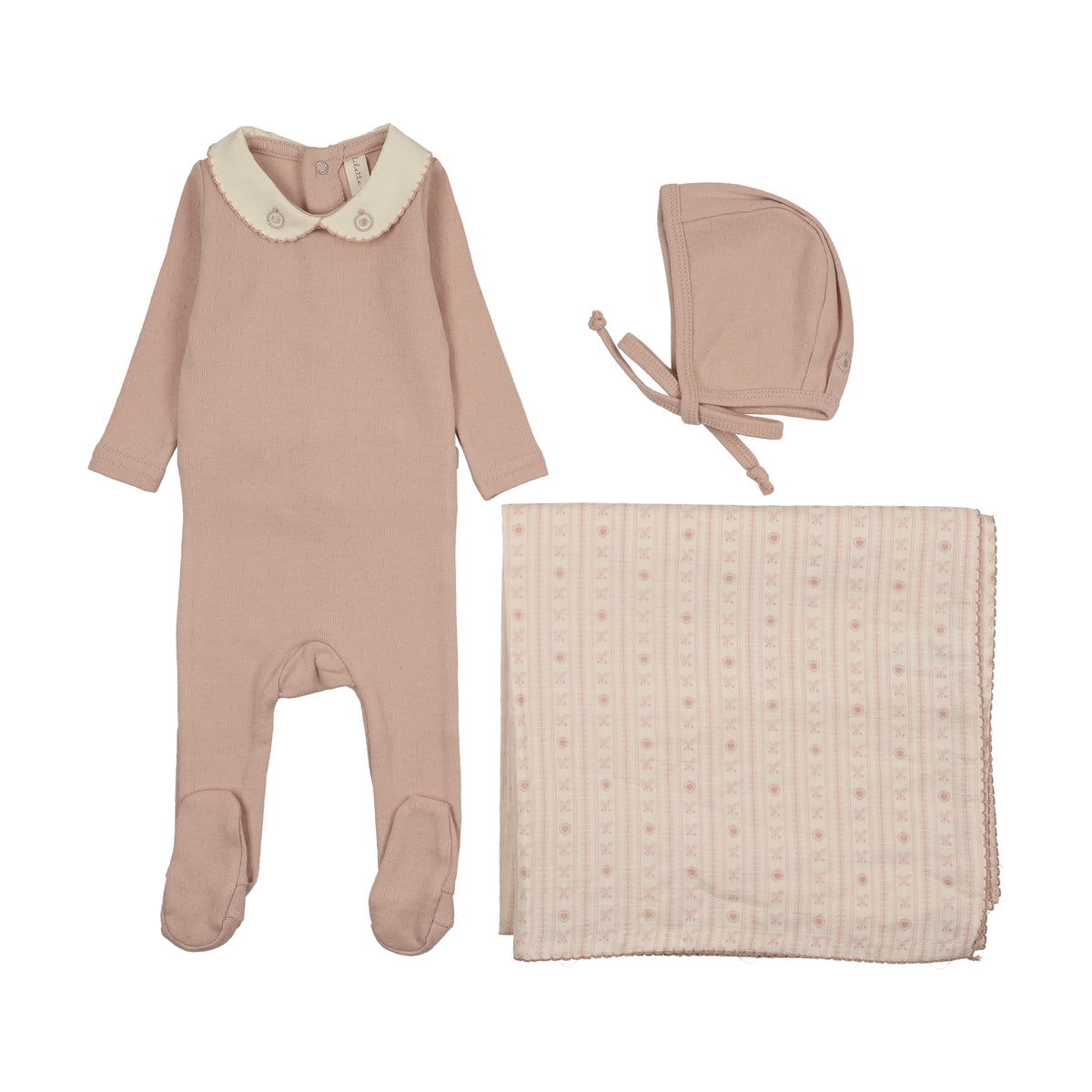 Sweetheart Collar Layette Set