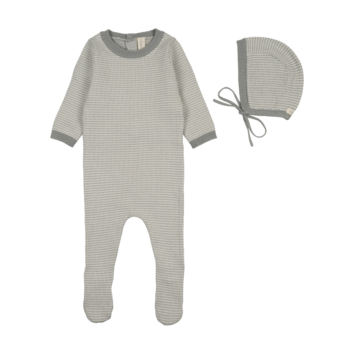 Two Tone Knit Footie Set