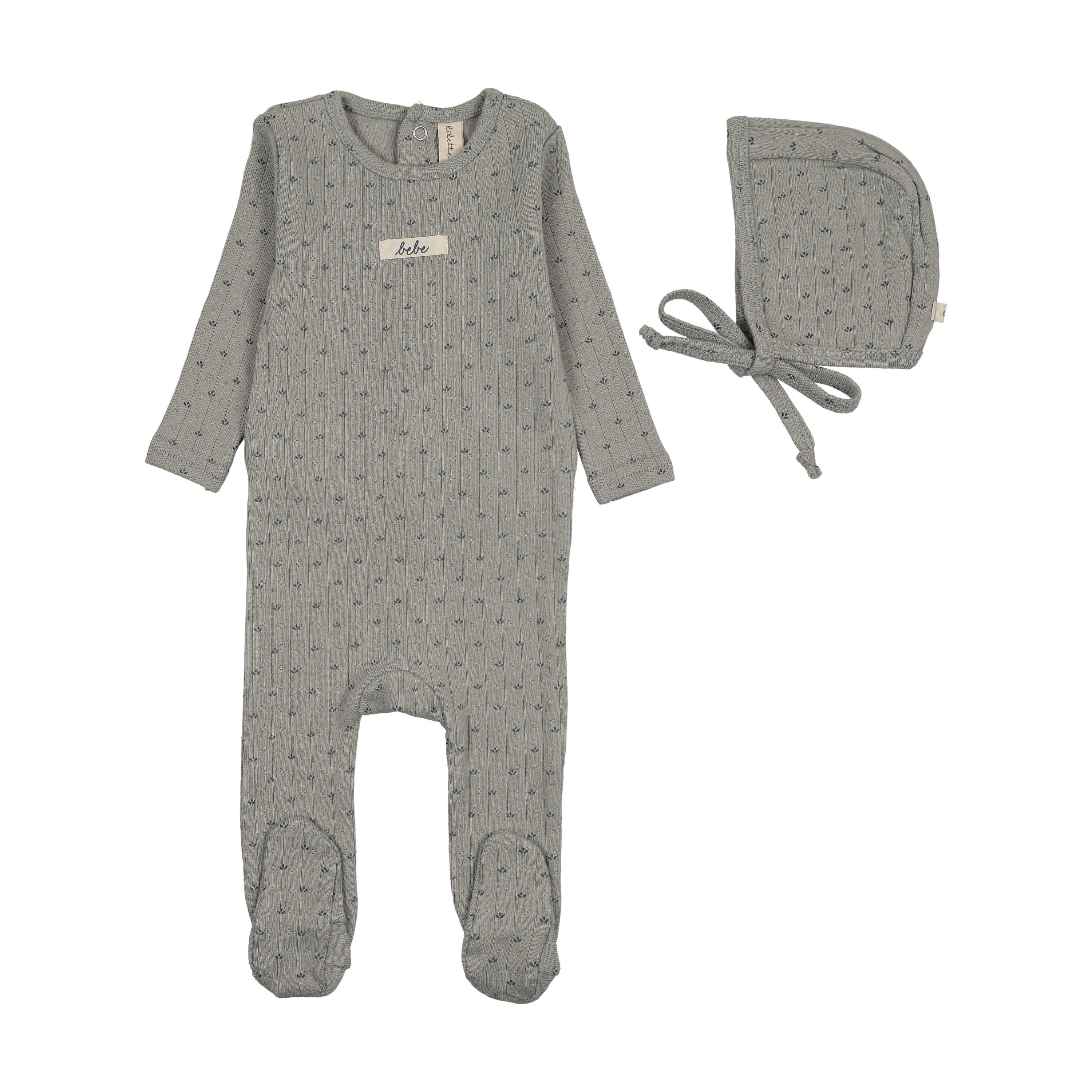 Floret Print Footie Set