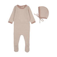 Two Tone Knit Footie Set
