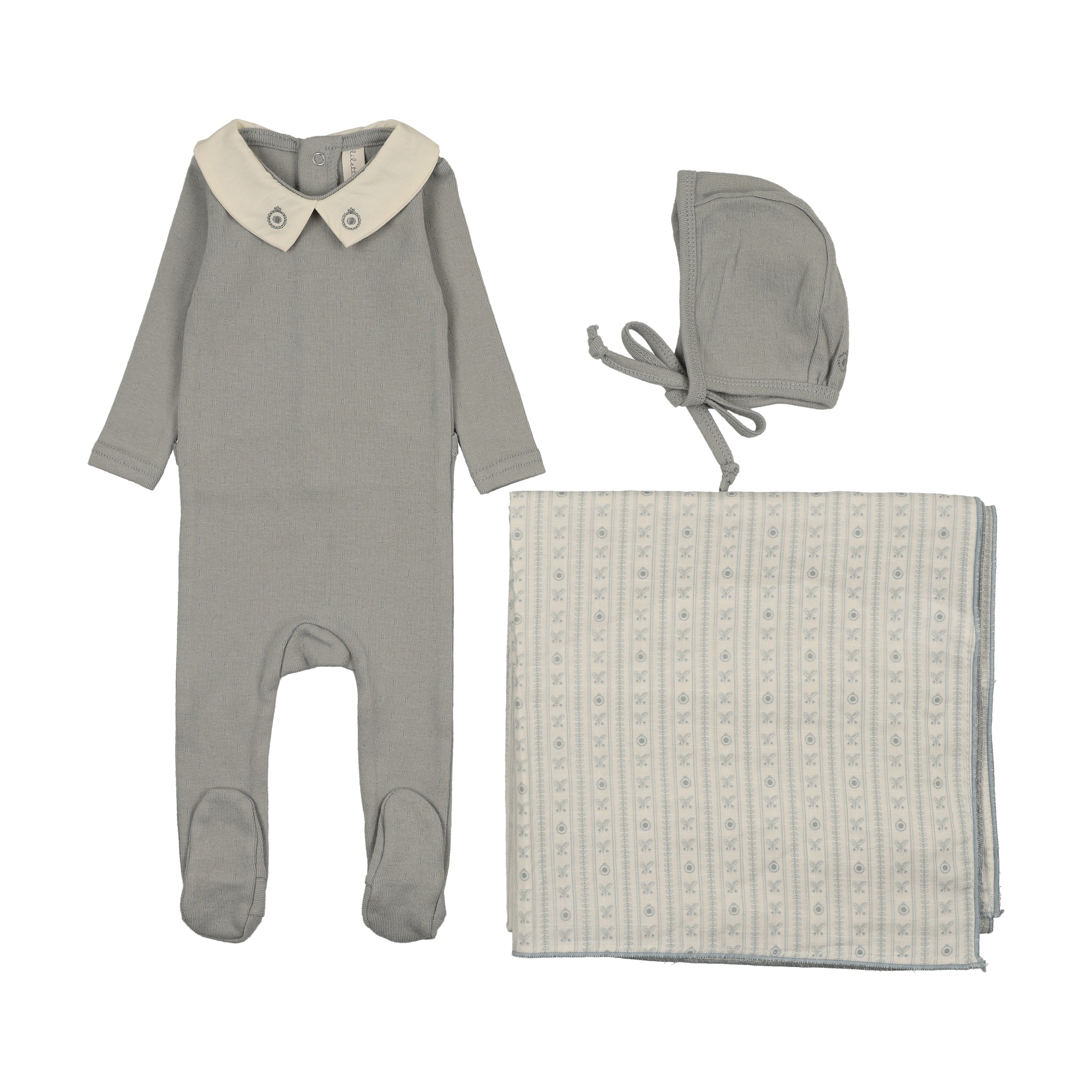 Sweetheart Collar Layette Set