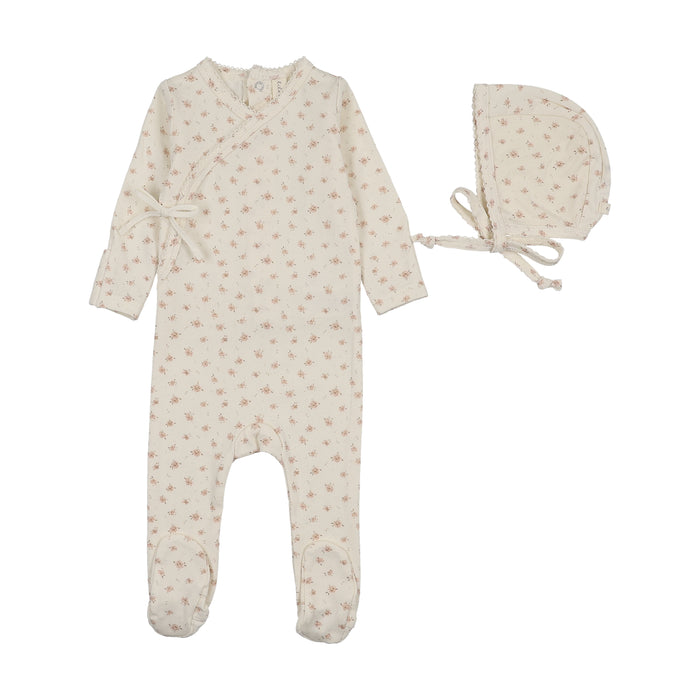 Printed Wrapover Footie Set