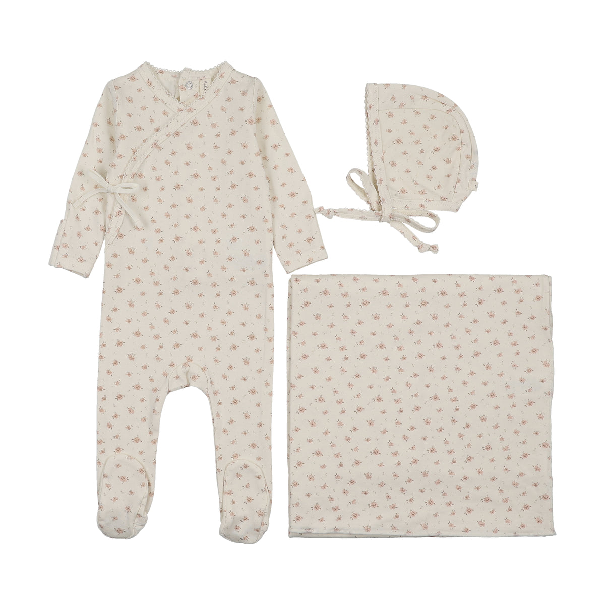 Printed Wrapover Layette Set