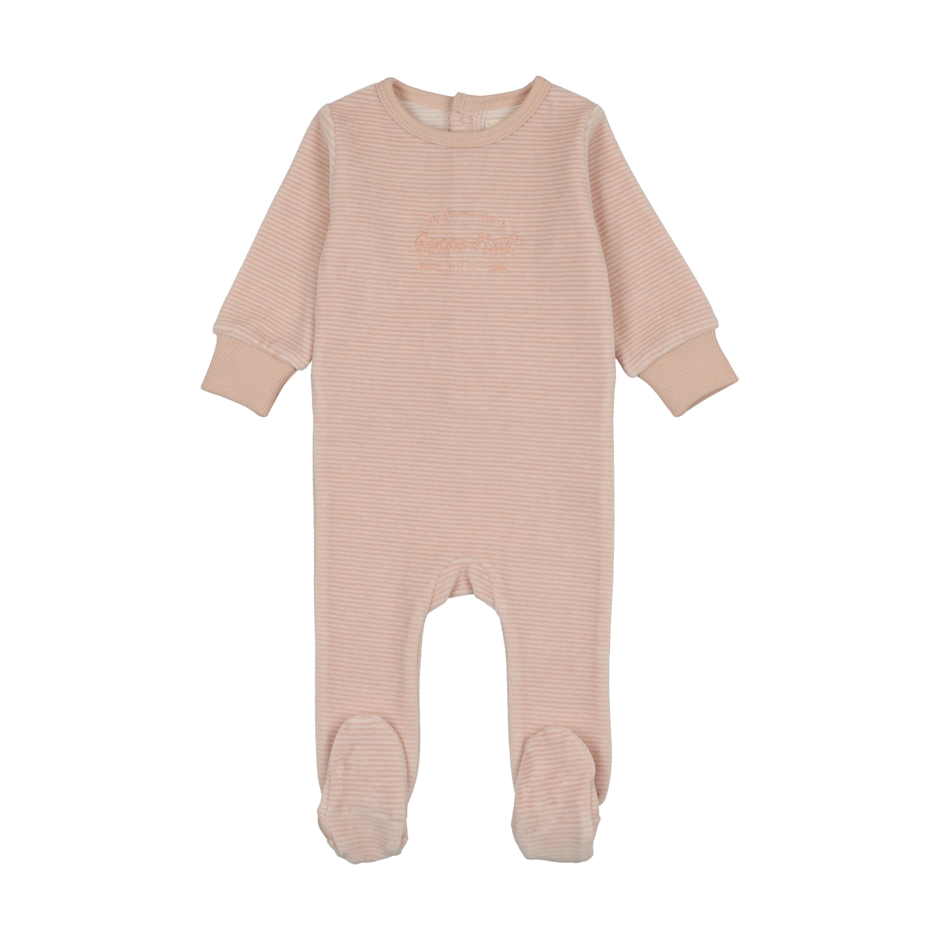 Velour Stripe Footie