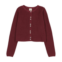 Girl Embroidered Shirt With Suspender Leggings & Cardigan