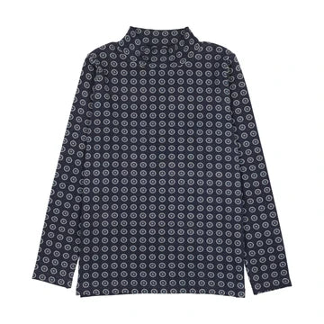 Home Garden  Printed Mockneck With Knit Suspender Leggings