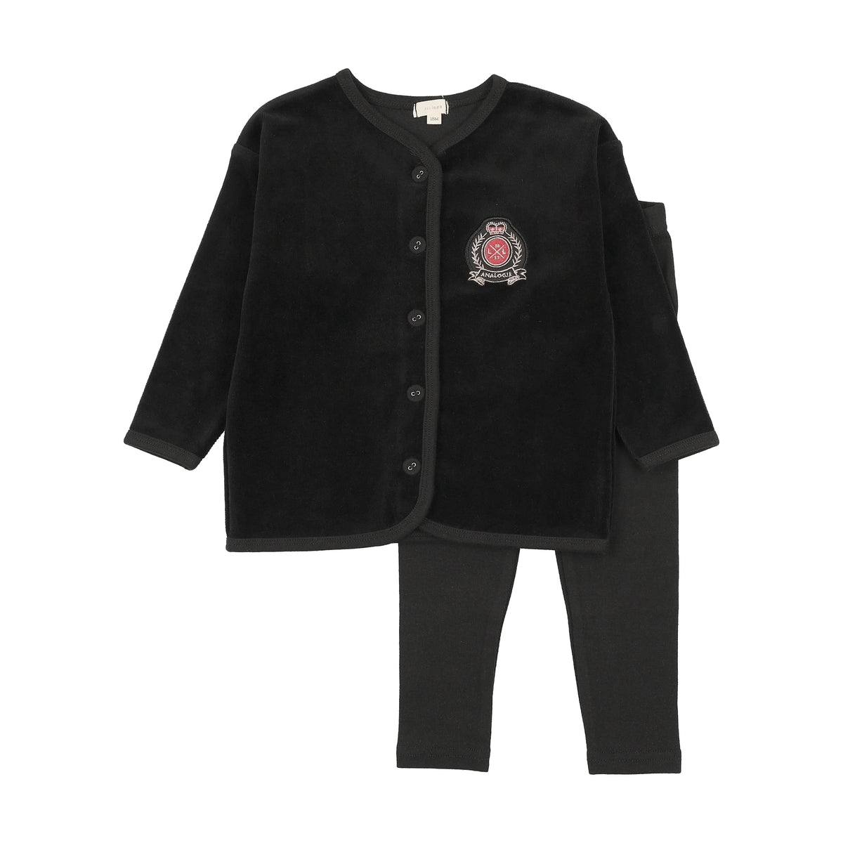 Velour Crest Lounge Set