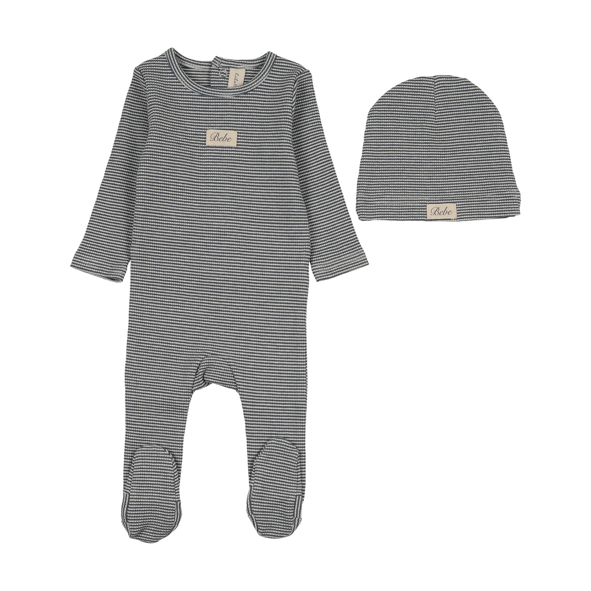 Striped Bebe Footie Set