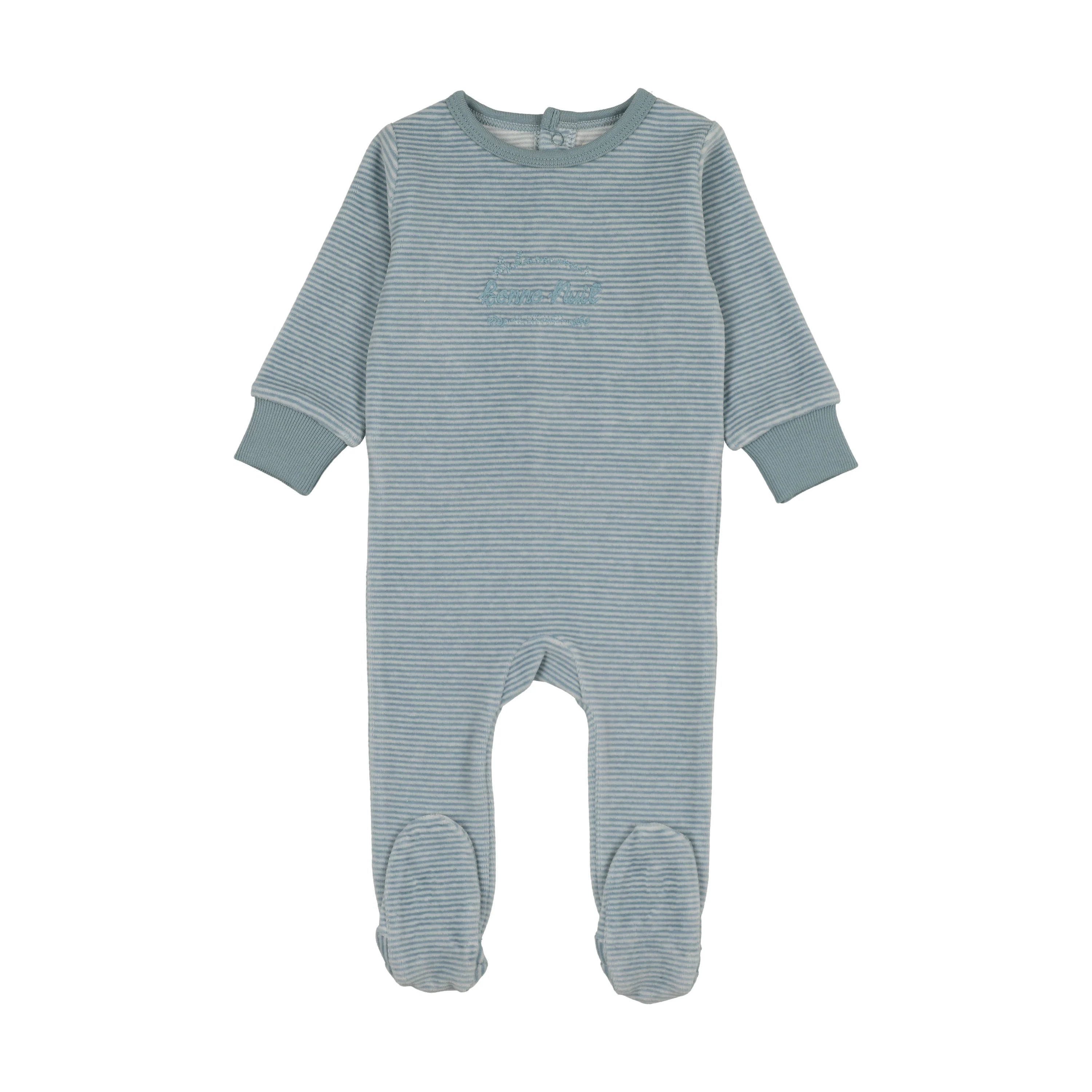 Velour Stripe Footie