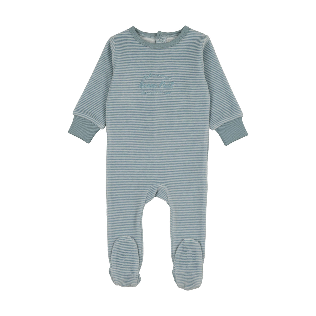 Velour Stripe Footie