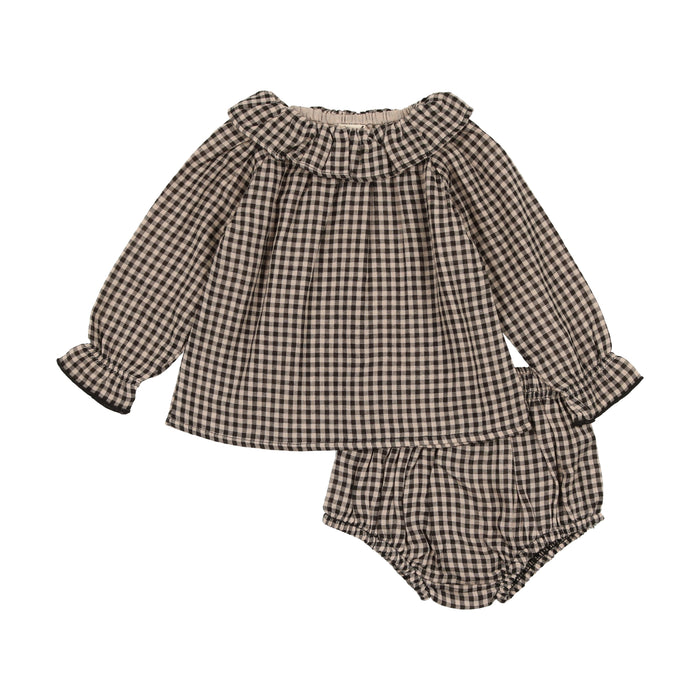 Girl Gingham Shirt + Bloomers