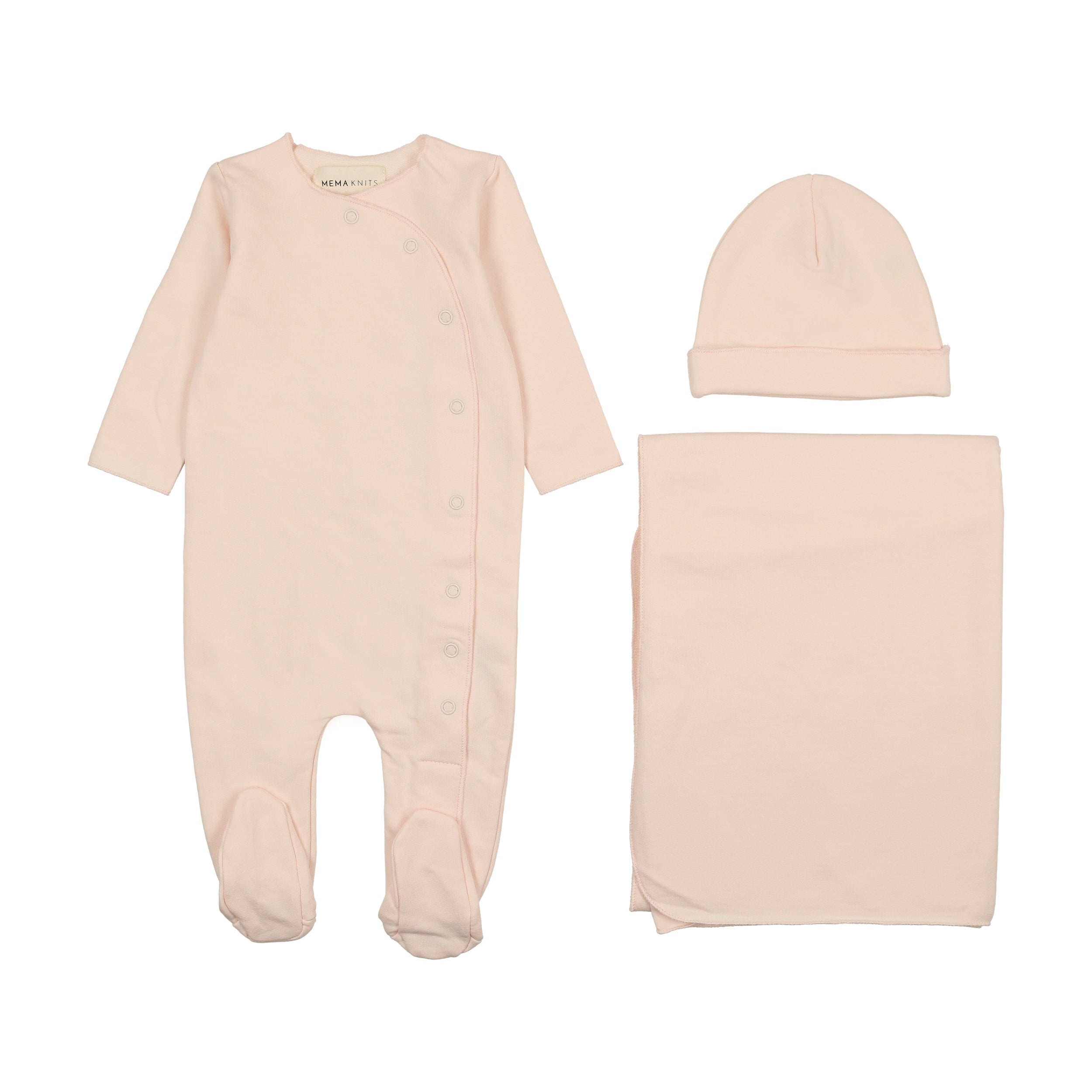 Solid Side Snap Layette Set