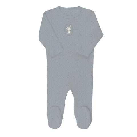 Bunny Pin Dot Footie