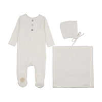 V-Knit Henley Layette Set