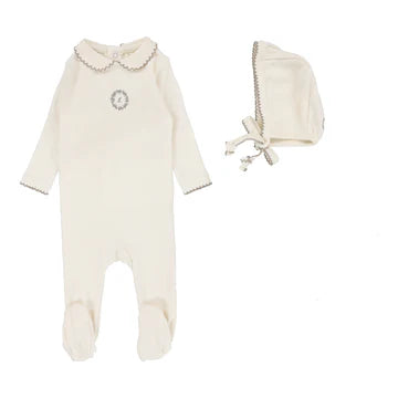 Emblem Embroidered Footie Set