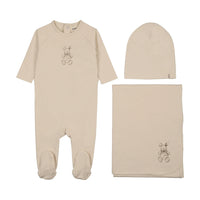 Vintage Bunny Print Layette Set