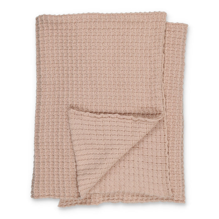 Rose Crochet Waffle Knit Blanket