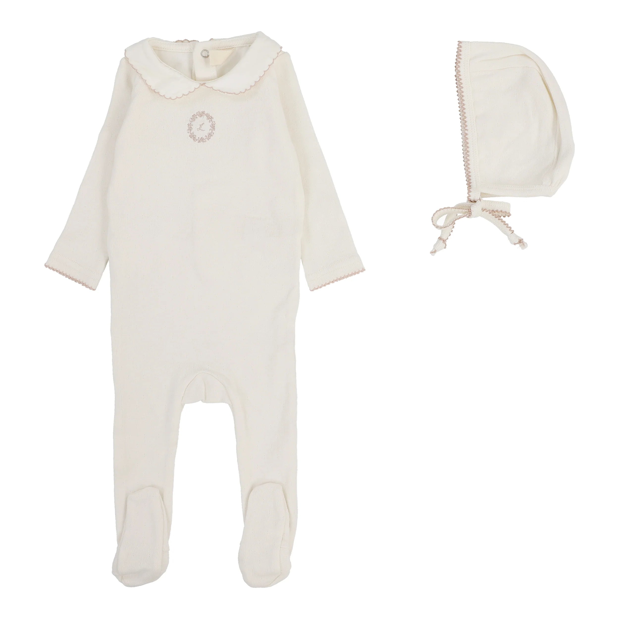 Emblem Embroidered Footie Set