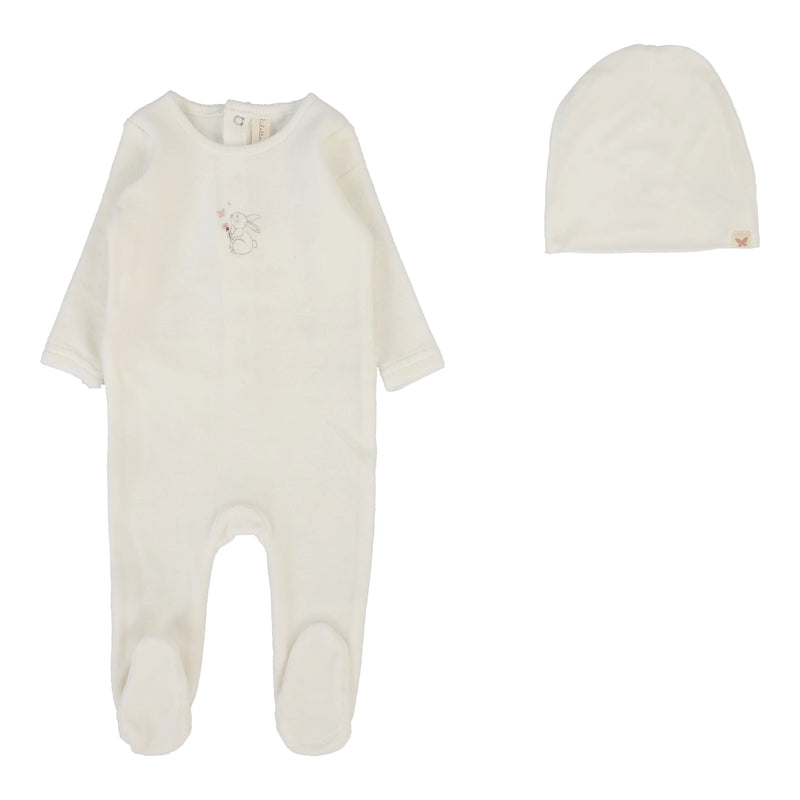 Velour Forest Graphic Footie & Hat