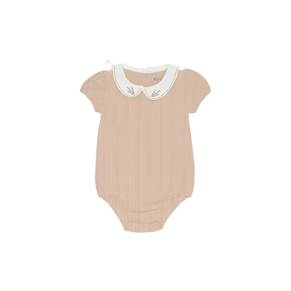 Embroidered Collar Romper