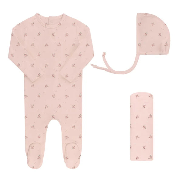 Rosebud/Diamond Layette Set