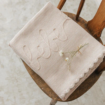 Malange Scalloped Blanket/Ribbon Stiching