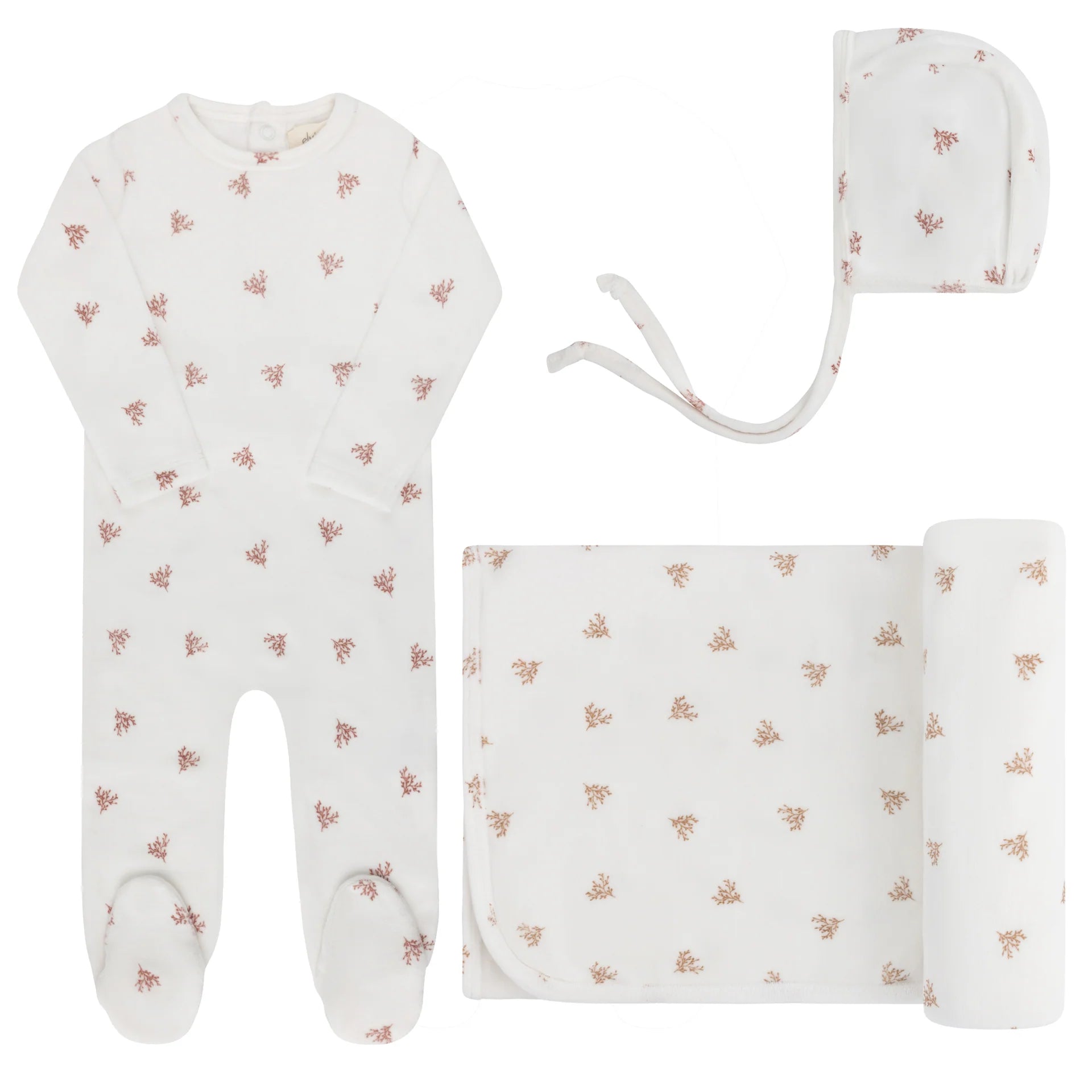 Velour Leaf Pattern - Take Me Home Set