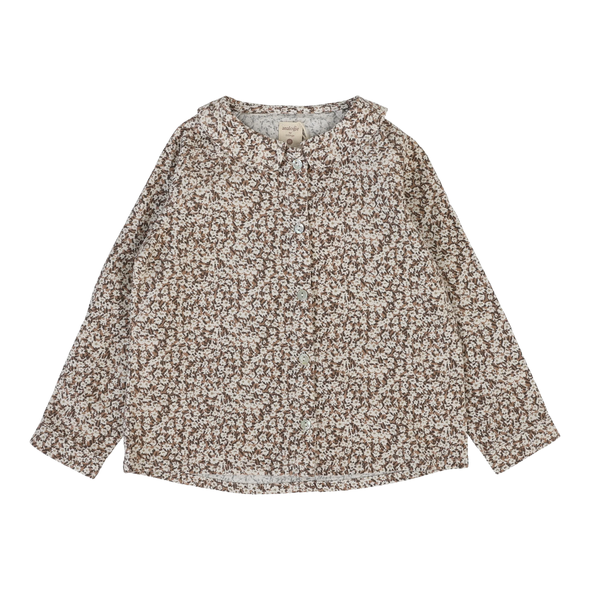 Daisy Floral Blouse With Knit Suspender Leggings