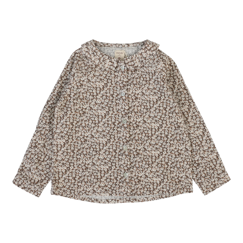 Daisy Floral Blouse With Knit Suspender Leggings