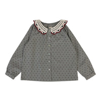Primrose Blouse With Grey Suspender Leggings