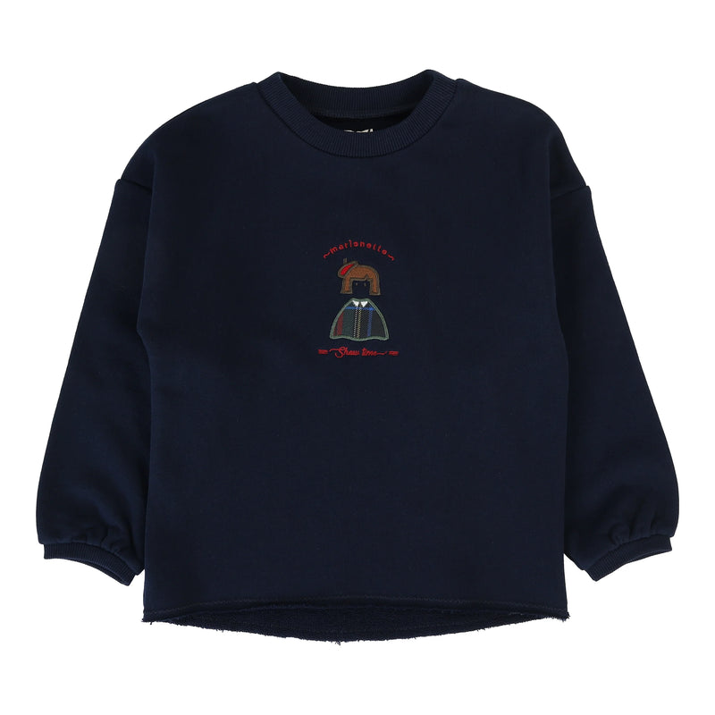 Plaid Details Sweatshirt