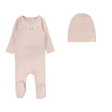 Pointelle Emblem Footie Set