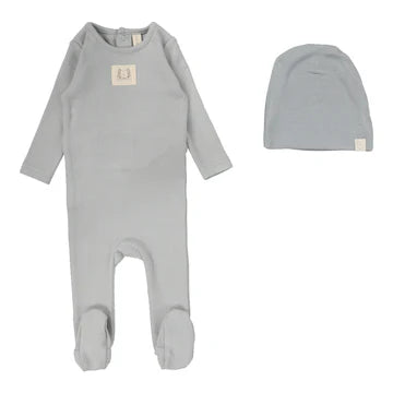 Pointelle Emblem Footie Set